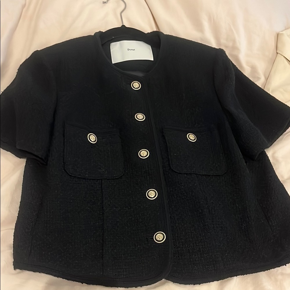 a.n.a Black Short-Sleeve Jacket